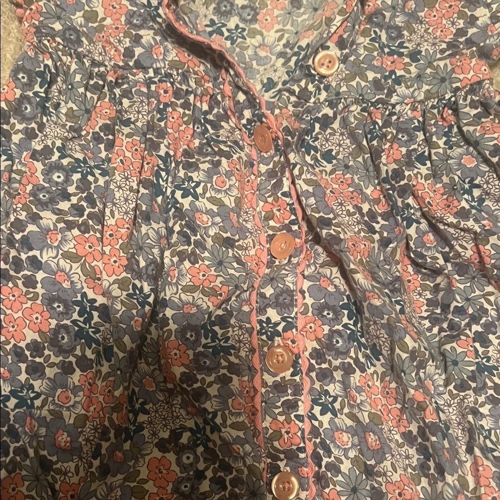 Rachel Riley Floral Ruffle Dress 12M - Picture 3 of 4